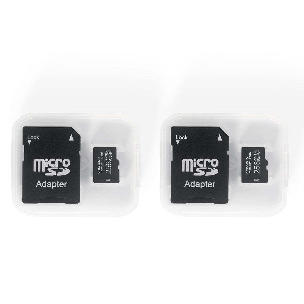  [AUSTRALIA] - 256GB 2-Pack Bulk MicroSDHC MicroSDXC TF Micro Card Mini SD Card 4K Up to 100MB/s UHD Full HD U5 Class 50 A2 High Speed Transfer TF Memory Card for Dash Cams Phone Drone and PC 256GB