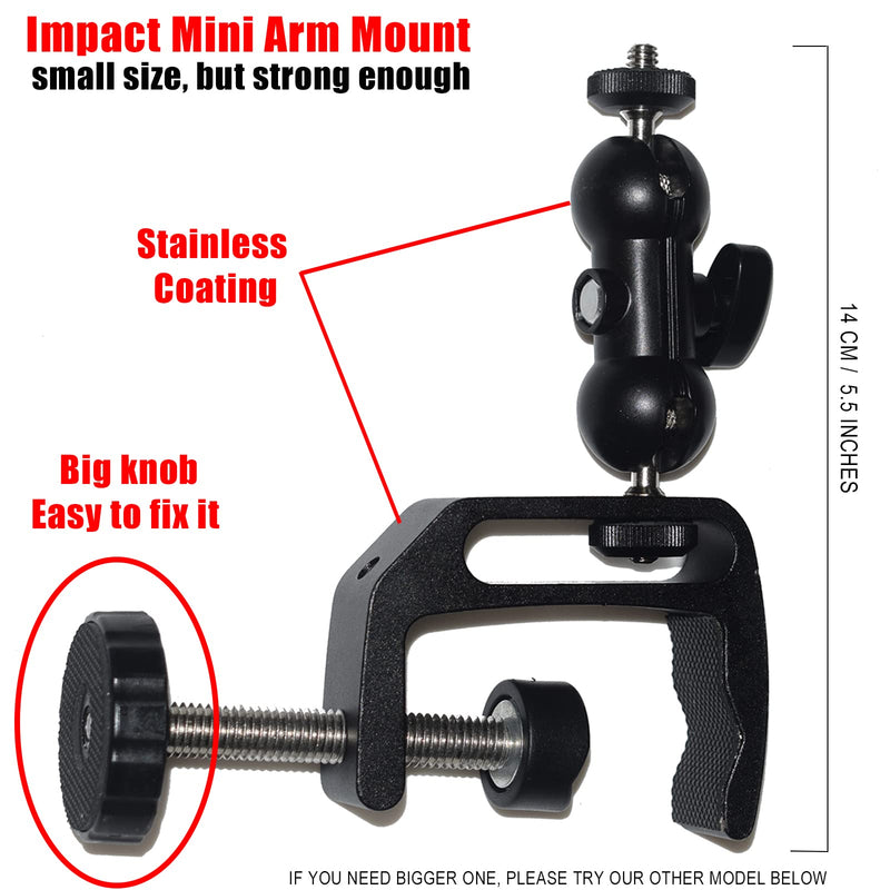  [AUSTRALIA] - Mini Projector Mount, Angle Adjustable Clamp Mount Stand Projector Magic Articulated Mount Projector Clamp Mount Mini Projector Mount Magic Arm Bed Side Projector Clamp for Mini Projector Camera