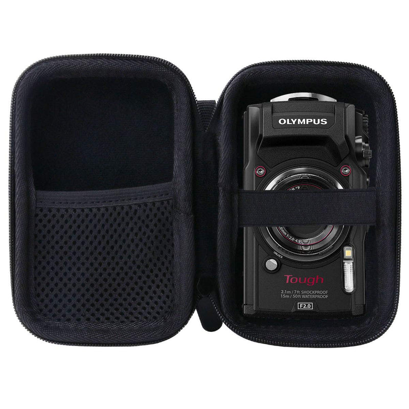  [AUSTRALIA] - WERJIA Hard Carrying Case for Olympus Tough TG-6/ TG-5/TG-4 Digital Camera Case (Storage case, Black) Storage case, Black