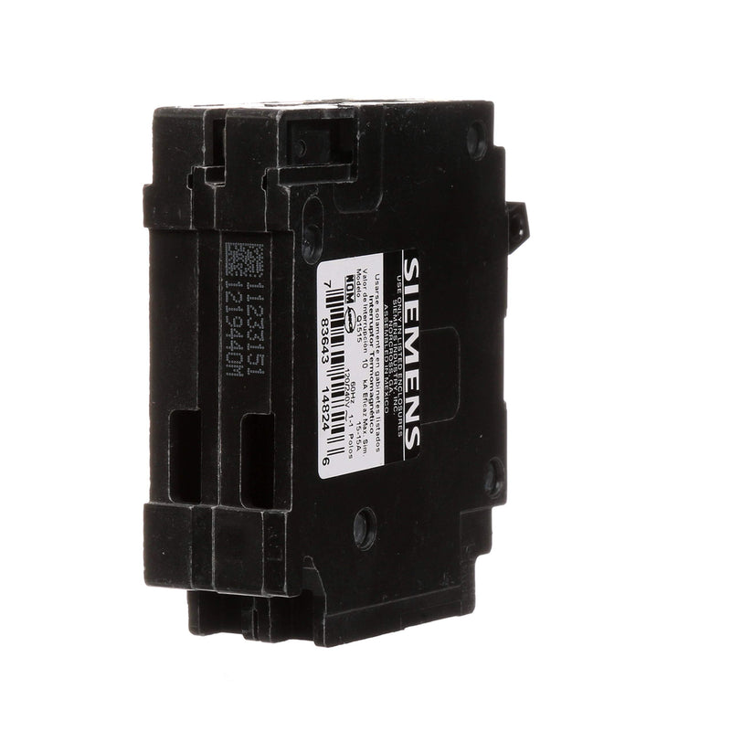  [AUSTRALIA] - SIEMENS Q1515 Two 15-Amp Single Pole 120-Volt Circuit, use only Where Type QT Breakers are Allowed, Black