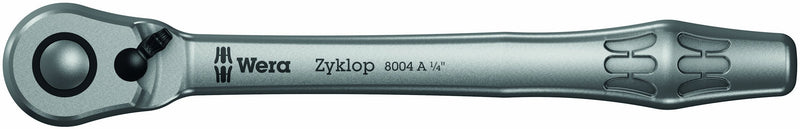  [AUSTRALIA] - Wera 4013288174024 05004004001 8004 A Zyklop Full Metal Ratchet with Switch Lever, 1/4" Drive, Multi Multicolor