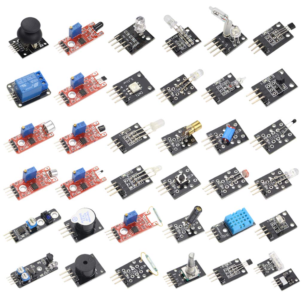  [AUSTRALIA] - HiLetgo 37 Sensors Assortment Kit 37 Sensors Kit Sensor Starter Kit for Arduino Raspberry pi Sensor kit 37 in 1 Robot Projects Starter Kits for Arduino Raspberry pi