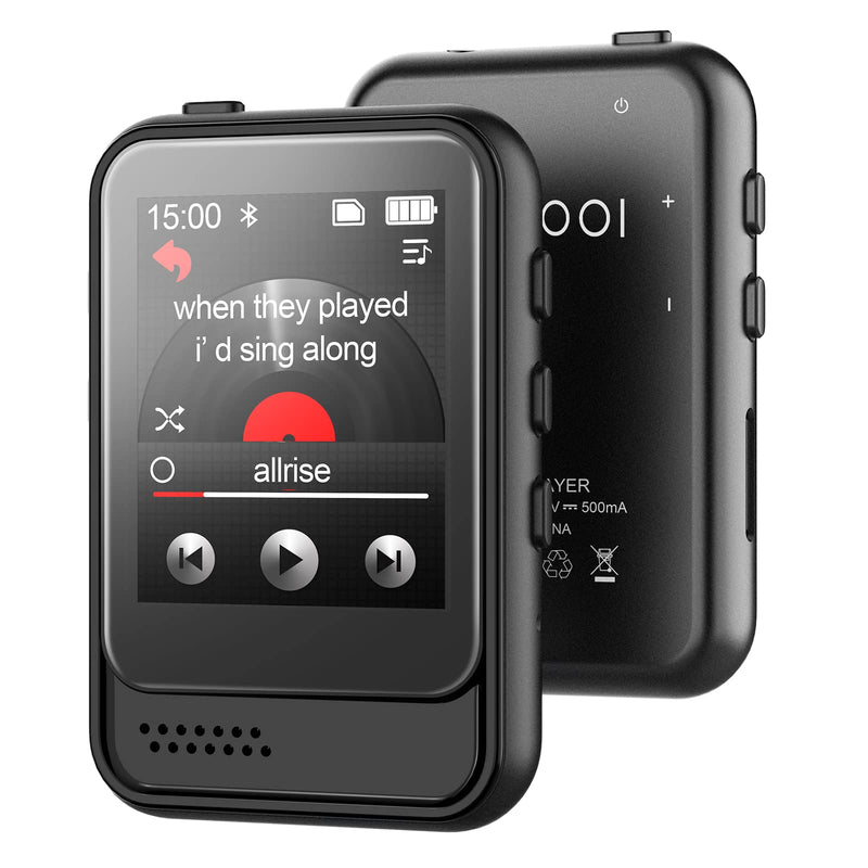  [AUSTRALIA] - MP3 Player with Bluetooth,16GB Portable Music Player with Speaker and Micro SD Card Slot MP3 MP4 Player with FM Radio,Voice Recording,Earphone,Silicone Case for Kids,Running and Gift,Max 128GB Expand 16GB