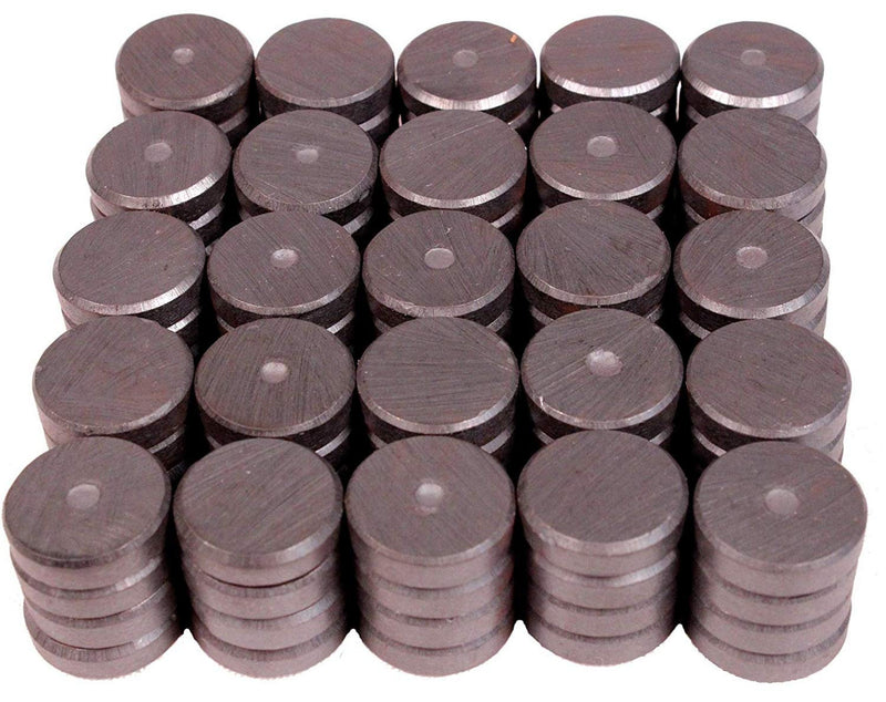 Creative Hobbies Industrial Ceramic Circle Magnets 11/16 Inch Flat - 18mm Round Disc - 3/16" Thick - Ferrite Magnets Bulk for Crafts, Science & Hobbies, Refrigerator or Whiteboard - 100 pcs/Box! - LeoForward Australia
