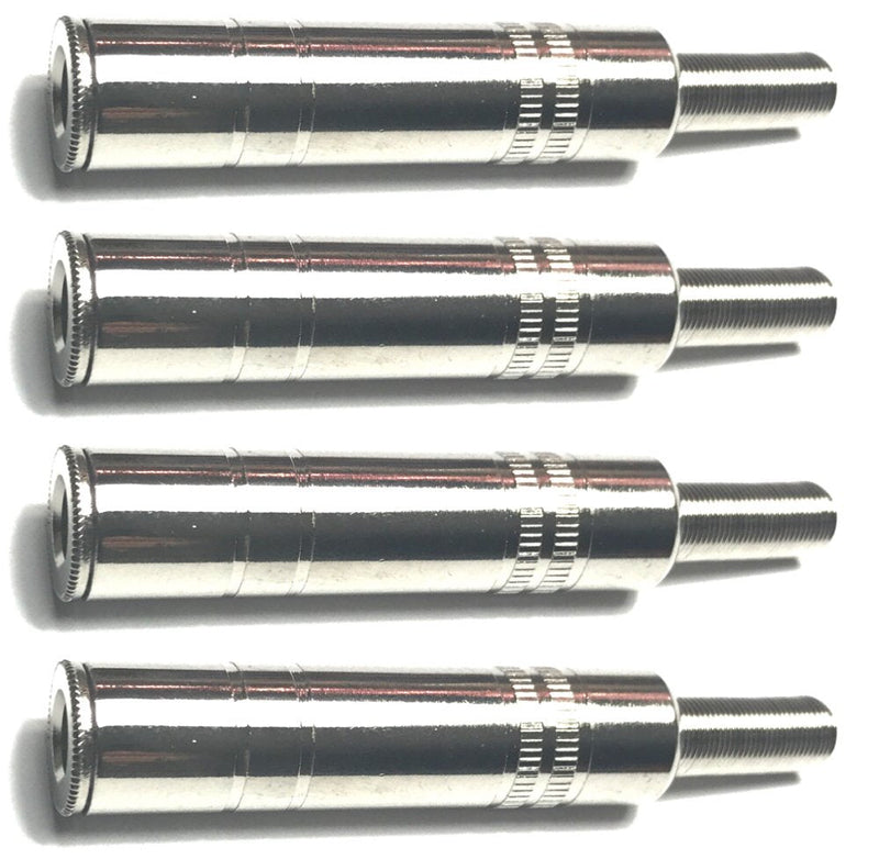  [AUSTRALIA] - CESS 1/4 Inch TS Female Jack -1/4" Cable Connector for Microphone and Guitar - 6.35mm Mono Socket (4 Pack)