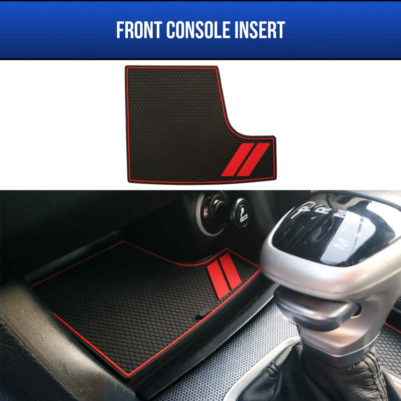  [AUSTRALIA] - GRIDREADY Custom Fit for 2015-2020 Dodge Charger Cup Holder Insert & Center Console Shifter Liner Trim Mats | Custom Fit Non Slip Storage Bin Mat Set | Interior Accessories (4 pcs) Cup Holder & Center Console