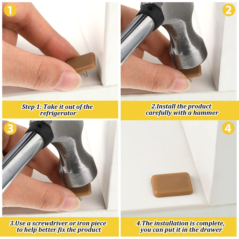  [AUSTRALIA] - Tack-In Drawer Glides Drawer Tack Glide for Repairing Dressers, Making All the Drawers Slide Smoothly and Evenly (16 Pieces) 16