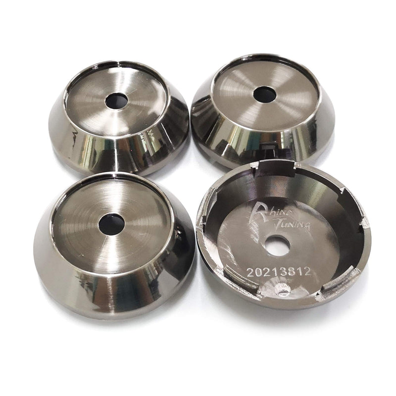 RTRHINOTUNING 65mm 60mm Brushed Gunmetal ABS Car Wheel Center Hub Caps Set of 4 for Work Emotion XT7 TSW Wheel Rays TE37 CE28N - LeoForward Australia