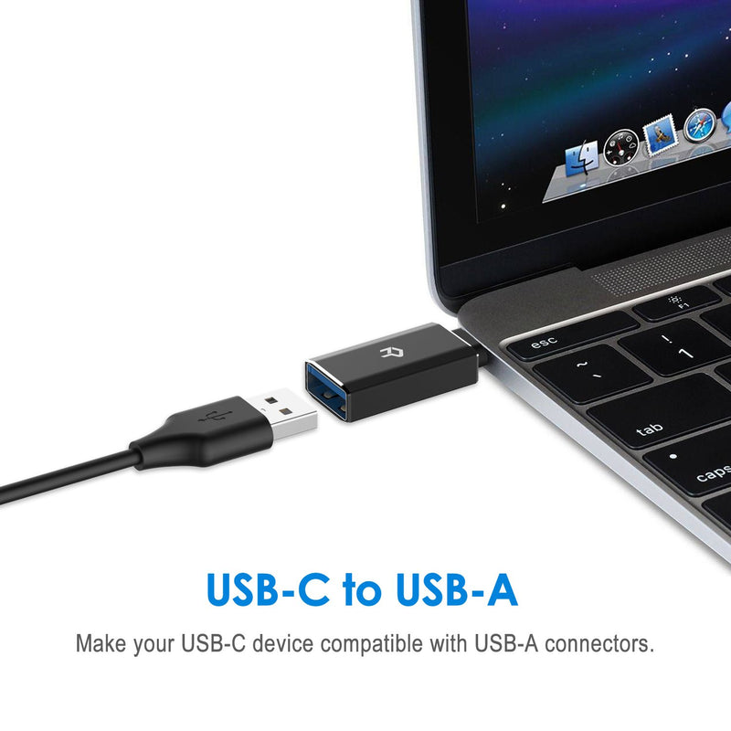 Rankie 2-Pack USB C Adapter Hi-Speed USB Type C to USB-A 3.0, Black - LeoForward Australia
