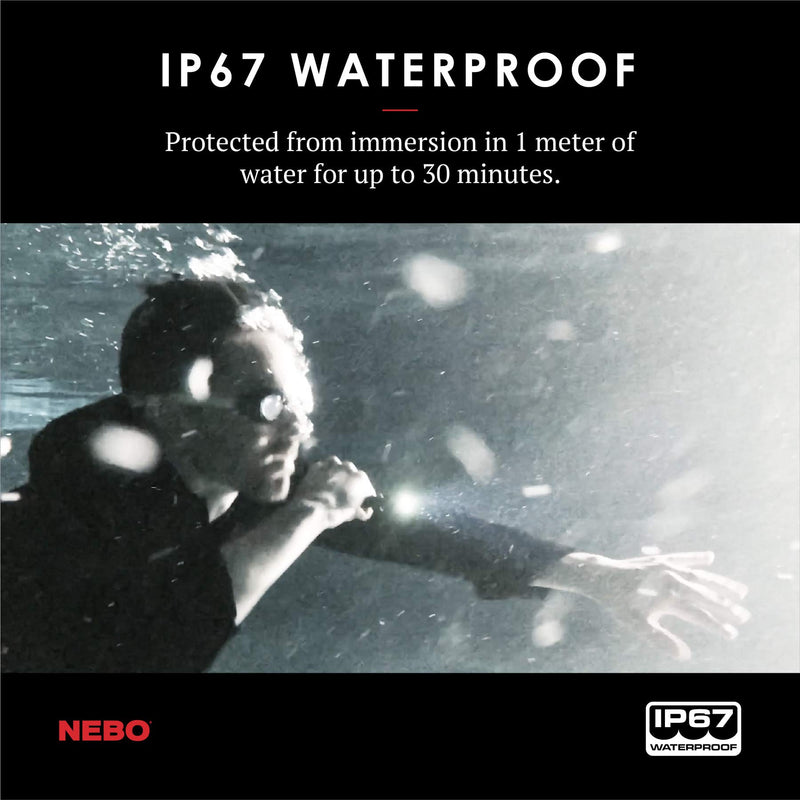 NEBO Rechargeable Pen Light Flashlight 360-Lumens Inspector Rechargeable Flashlights Features Flex Power, Meaning it can be Operated by The Included Rechargeable Battery or by 2X AAA Batteries 1 pack - LeoForward Australia
