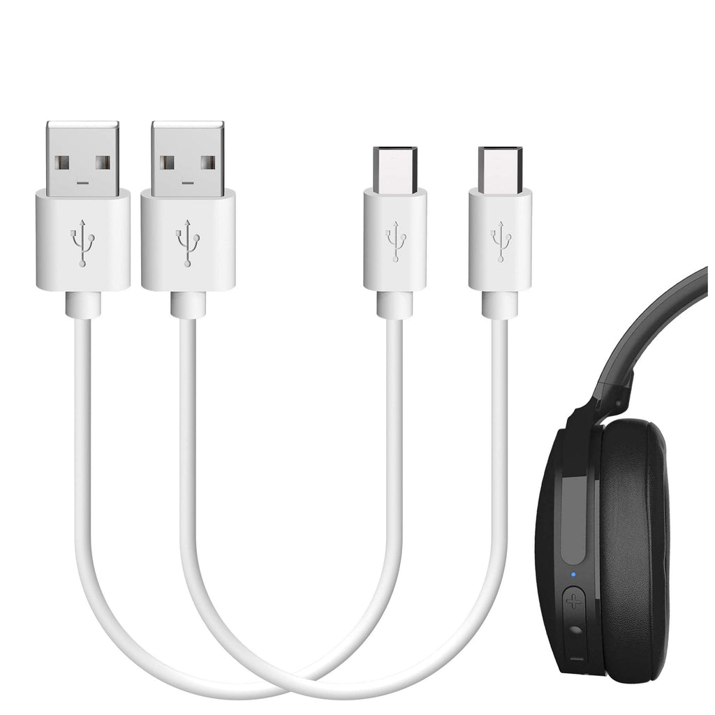  [AUSTRALIA] - Geekria Micro-USB Headphones Short Charger Cable, Compatible with Skullcandy Hesh 3, Hesh 2, Crusher Wireless, Sesh Charger, USB to Micro-USB Replacement Power Charging Cord (1 ft / 30 cm 2 Pack)