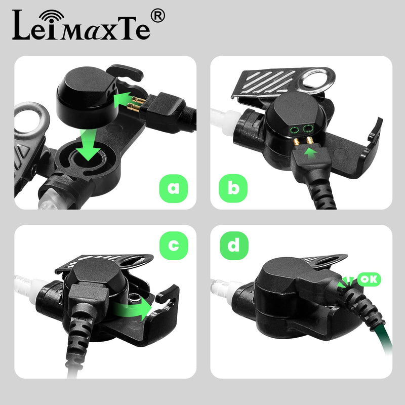  [AUSTRALIA] - LEIMAXTE Walkie Talkie Headset for CLP1010 with Mic PTT for Motorola CLP1040 Two Way Radio Acoustic Tube Earpiece, Camouflage Cable