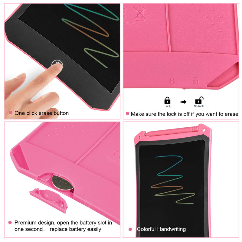  [AUSTRALIA] - LCD Writing Tablet, Drawing Pad with Protect Bag, LEYAOYAO Colorful Drawing Board 8.5 Inch Doodle Tablet,Toddler Girls Learning Toys Gift for Kids Age 3+ (Pink) pink