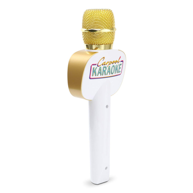 Carpool Karaoke The Mic 1.0, Wireless Karaoke Microphone System, White CPK545 by Singing Machine,Gold & White Gold & White - LeoForward Australia