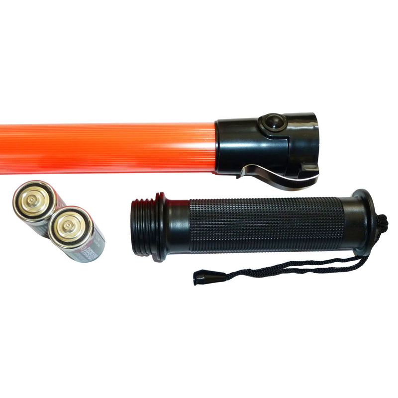  [AUSTRALIA] - Lot of Two (2) pieces: 12 Red LED Traffic Safety Baton Light, with two flashing modes, 20.5 inch length, using 2 C-size batteries (Not included)
