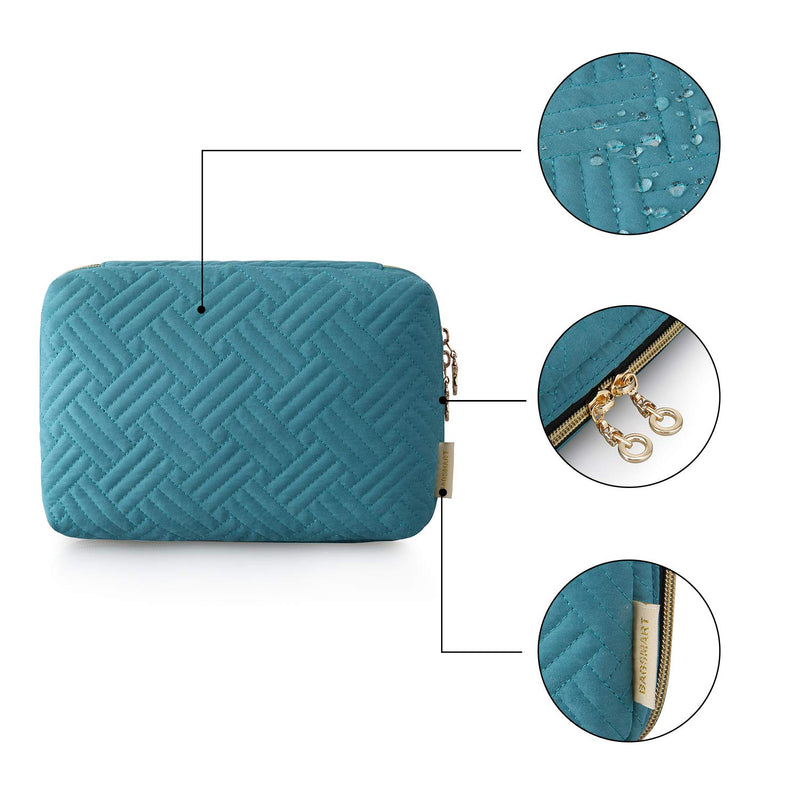  [AUSTRALIA] - Electronic Organizer BAGSMART Travel Cable Organizer Bag for Hard Drives, Cables, Charger, Phone, USB, SD Card (Teal-Women-Small) Blue