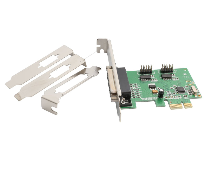  [AUSTRALIA] - I/O Crest 2 Port Serial COM DB9 RS-232 and 1 Port DB25 Printer Lpt1 Port PCI-E 1.0 X1 Card WCH382 Chipset
