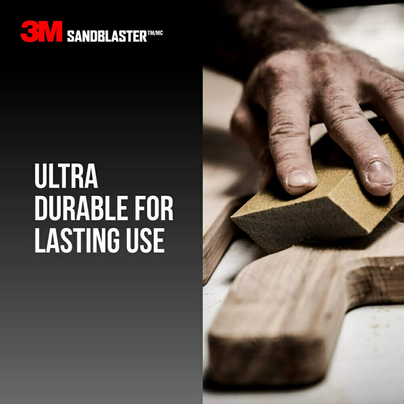  [AUSTRALIA] - 3M SandBlaster Dual Angle Sanding Sponge Gold, 4.5 in. x 2.5 in. x 1 in., 220 Grit, 3/Pack