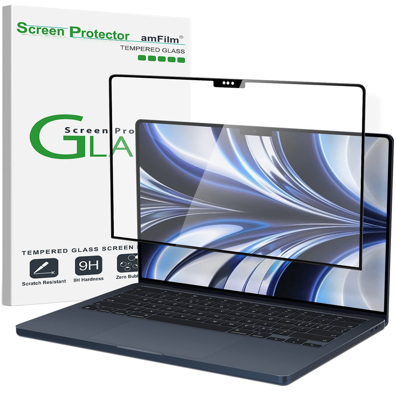  [AUSTRALIA] - amFilm New MacBook AIR 13.6inch M2 2022 Tempered Glass Screen Protector [9H Hardness][ Anti-Scratch][ Anti-fingerprint] 13.6 inch