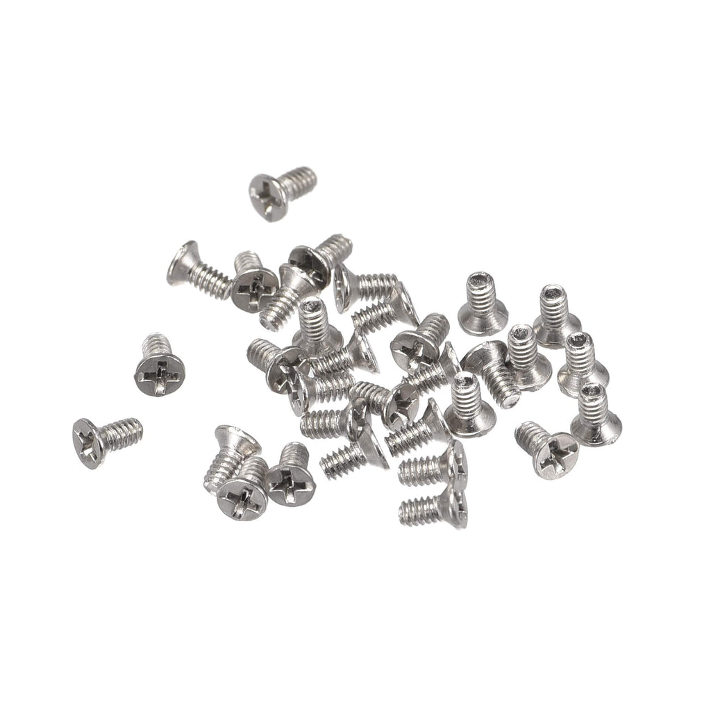  [AUSTRALIA] - uxcell M1.4 x 3mm Phillips Screw Fastener Silver Tone for Laptop PC TV Fan Switch 150pcs