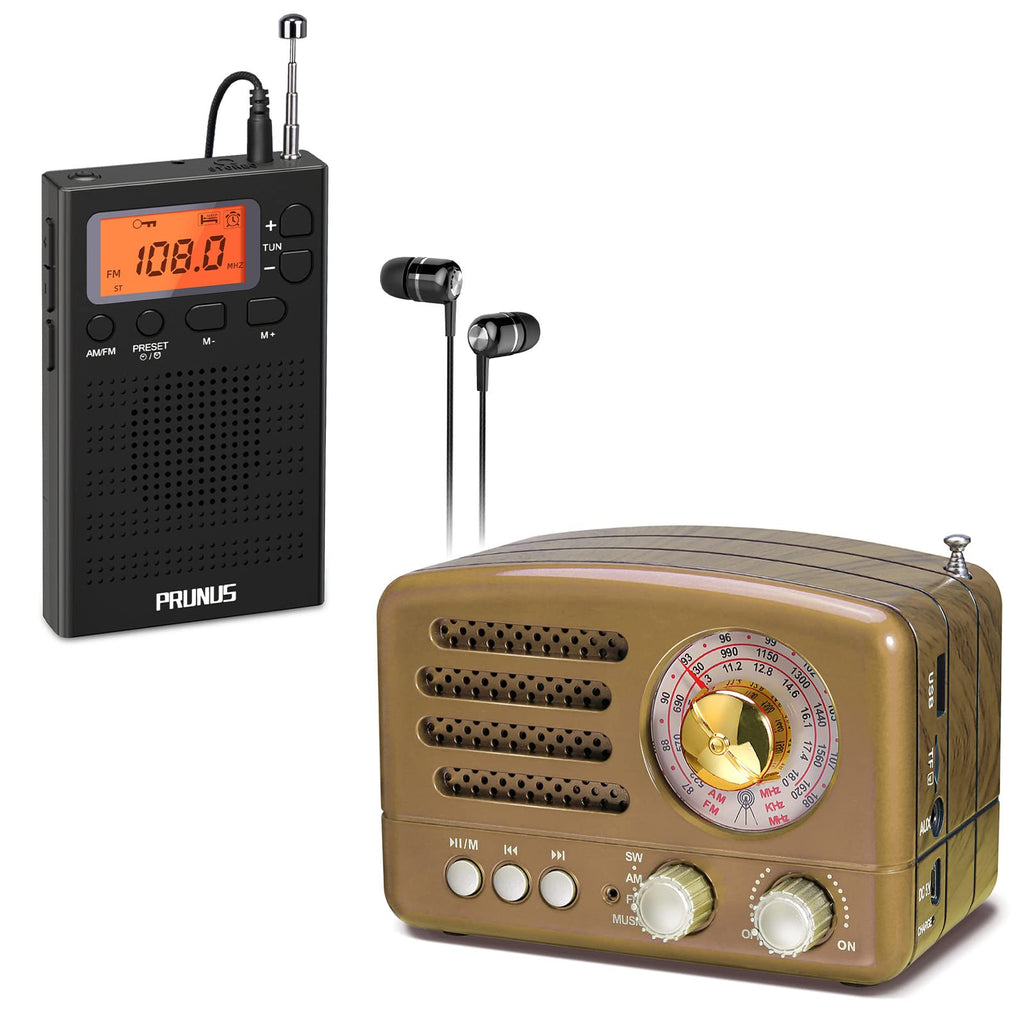  [AUSTRALIA] - PRUNUS Pocket Radio with Earphones + 160 Retro Radio