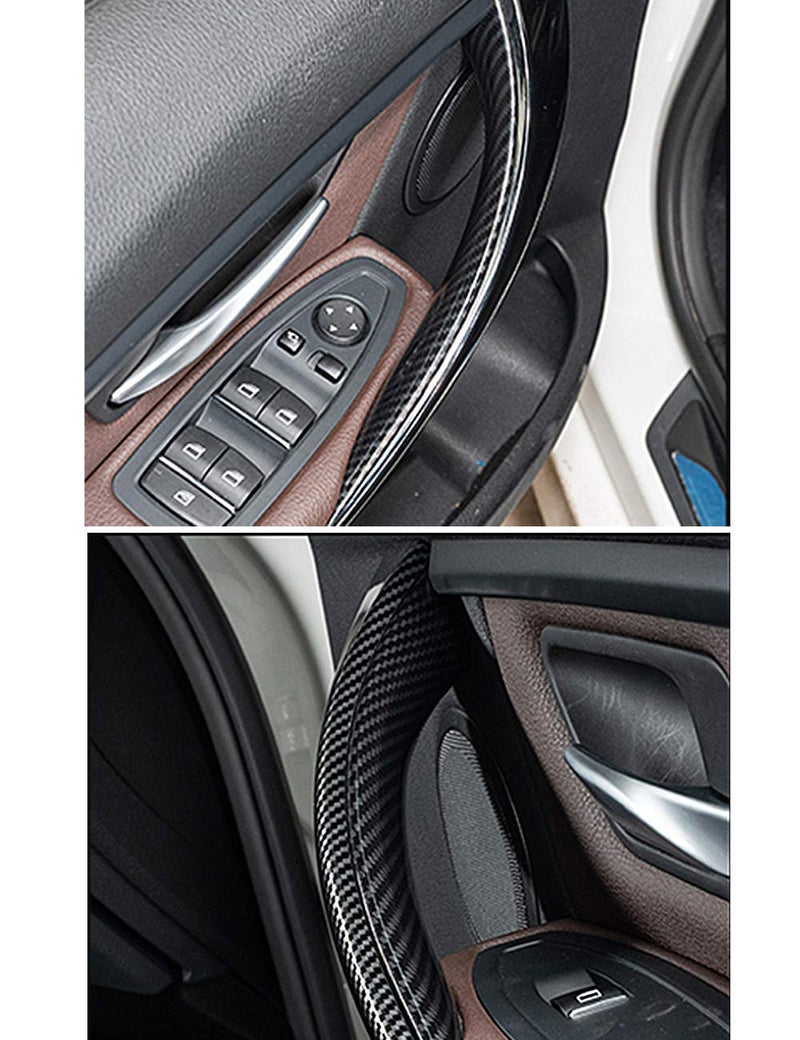 Jaronx 2PCS Door Handle Covers for BMW 3 Series 4 Series Driver Side & Passenger Side Door Pull Handle Covers (for:BMW 320i,328i,330i,335i F30/F31 and BMW 428i, 435i F32/F36)(Carbon Fiber） Left Front+Right Front Carbon Fiber - LeoForward Australia