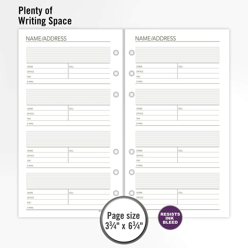  [AUSTRALIA] - AT-A-GLANCE Day Runner Telephone and Address Pages, Refill, Loose-Leaf, Undated, for Planner, 3-3/4" x 6-3/4", Size 3, 30 Sheets/Pack (013-230) 1