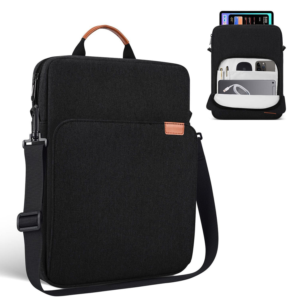  [AUSTRALIA] - 12.3-13 Inch Tablet Sleeve Carrying Case Bag, 12.9 inch iPad Sleeve for iPad Pro 12.9 M2 M1, Surface Pro X/9/8/7, Surface Laptop Go 12.4", Samsung Galaxy Tab S8+ 12.4" with Shoulder Strap,Black 12.3-13 Inch Black