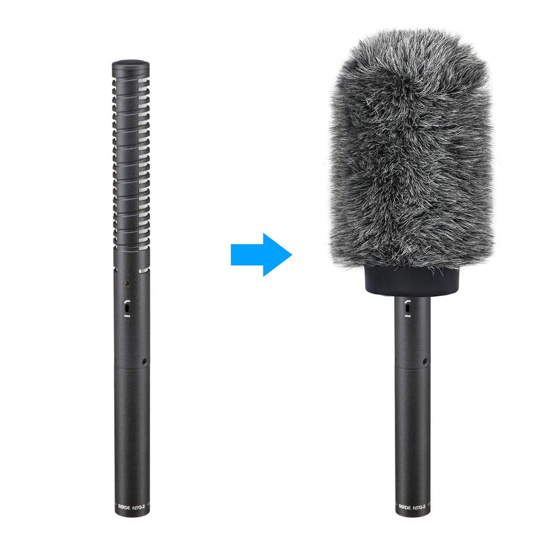  [AUSTRALIA] - YOUSHARES Deadcat Windscreen for Rode NTG1, NTG2, Audio-Technica AT897 Shotgun Microphones, Wind Muff Up to 5.5" Long