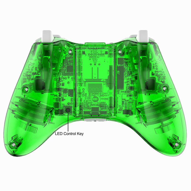  [AUSTRALIA] - PAWHITS Wireless Controller Compatible with 360 Double Motor Vibration Wireless Gamepad Gaming Joypad, Green