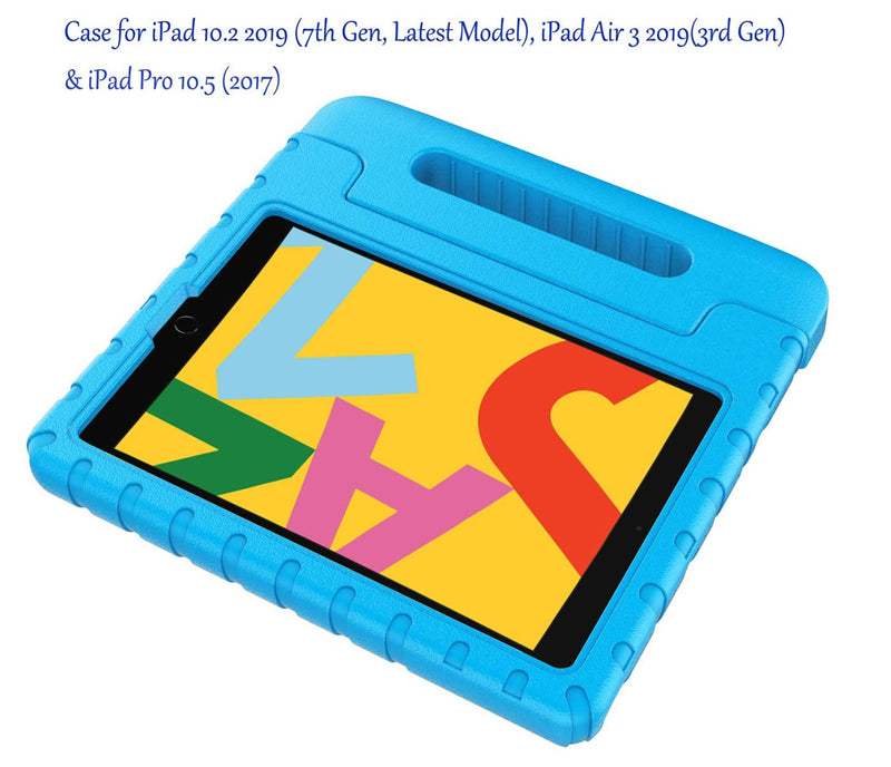  [AUSTRALIA] - LTROP New iPad 9th Generation Case, iPad 8th Generation Case, iPad 7th Generation Case for Kids, iPad 10.2 Case 2021/2020/2019, Shockproof Handle Stand Kids Case for iPad 9/8/7 Gen 10.2-Inch, Blue