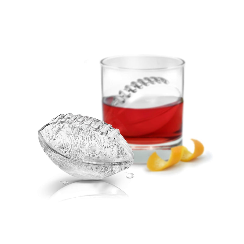  [AUSTRALIA] - Tovolo Football Ice Molds, Set of 2 Football-Shaped Ice Molds, Stackable Sports Ice Molds, Sports-Themed Ice Makers, Giftable Sports Whiskey Ice Ball Molds, BPA-Free & Dishwasher-Safe, frost/charcoal