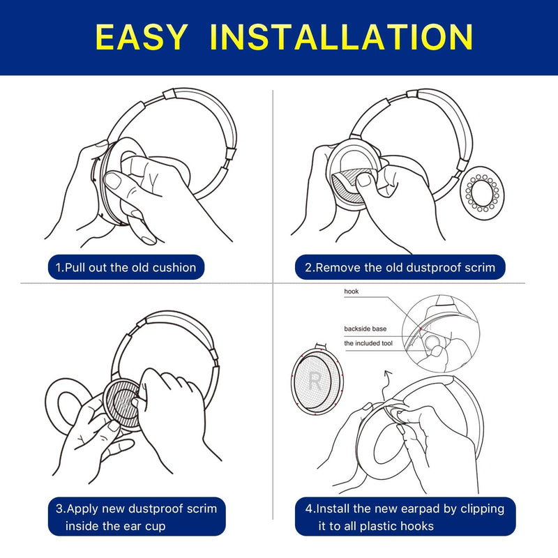  [AUSTRALIA] - YOCOWOCO Ear Pads Cushions for Bose QC35/ QC35II Headphones, Comfortable Replacement Earpads Compatible with Bose QuietComfort 35 and Quiet Comfort 35 II Over-Ear Headset Midnight Blue