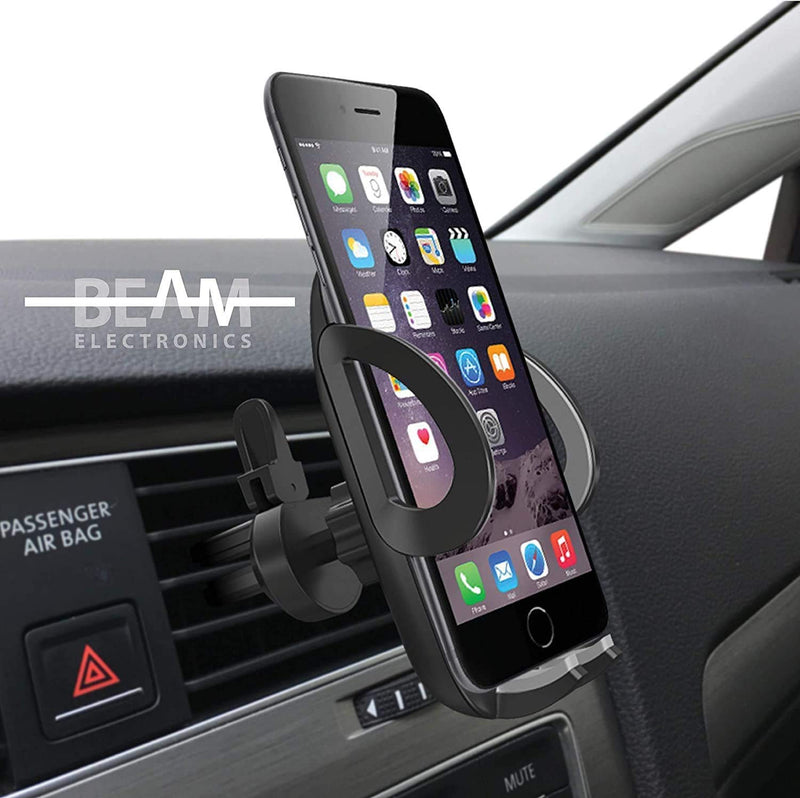  [AUSTRALIA] - Beam Electronics Car Phone Holder Mount, Phone Car Air Vent Mount Holder Cradle Compatible for iPhone 12 11 Pro Max XS XS XR X 8+ 7+ SE 6s 6+ 5s 4 Samsung Galaxy S4-S10 LG Nexus Nokia