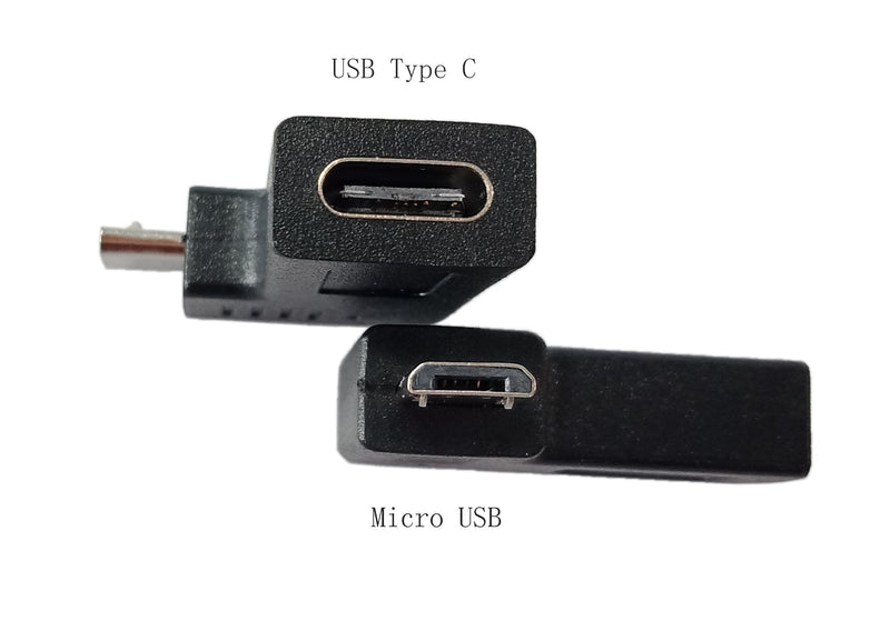  [AUSTRALIA] - zdyCGTime Micro USB 2.0 to USB C Adapter,Right & Left Micro USB Male to USB Type C Female Data Sync and Charging Converter Adapter for Phones, Computers, Tablets (90 Degree Micro USB 2.0) 2 Packs 90 Degree Micro USB 2.0