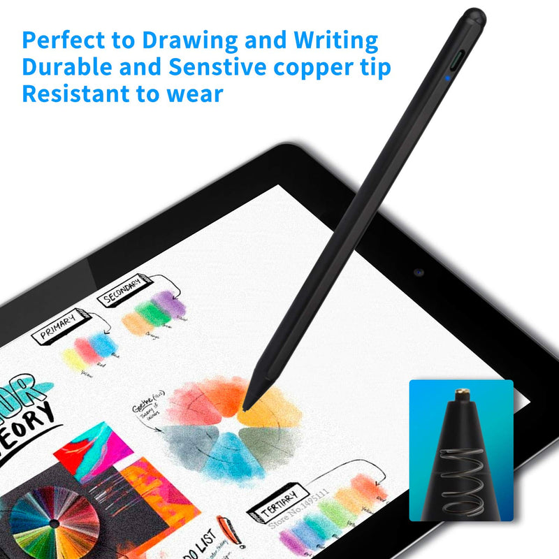 Stylus for iPhone 11 Pro iPad Pen, 1.5mm Fine Point Pencil Universal Compatible for iPhone/iPad Pro/Android/Samsung/Surface and More Touch Screens, Good for iPad Drawing and Writing Stylus, Black - LeoForward Australia