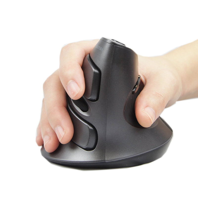  [AUSTRALIA] - J-Tech Digital Scroll Endurance Wireless Mouse Ergonomic Vertical USB Mouse with Adjustable Sensitivity (600/1000/1600 DPI), Removable Palm Rest & Thumb Buttons - Reduces Hand/Wrist Pain