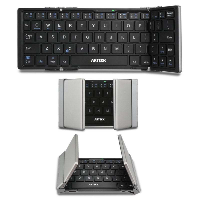  [AUSTRALIA] - Folding Bluetooth Keyboard, Arteck Portable Mini Foldable Wireless Keyboard for iOS iPad 10.2-inch, Pro, Air, 9.7-inch, Mini, Android, MacOS, Windows Tablets Smartphone Built in Rechargeable Battery