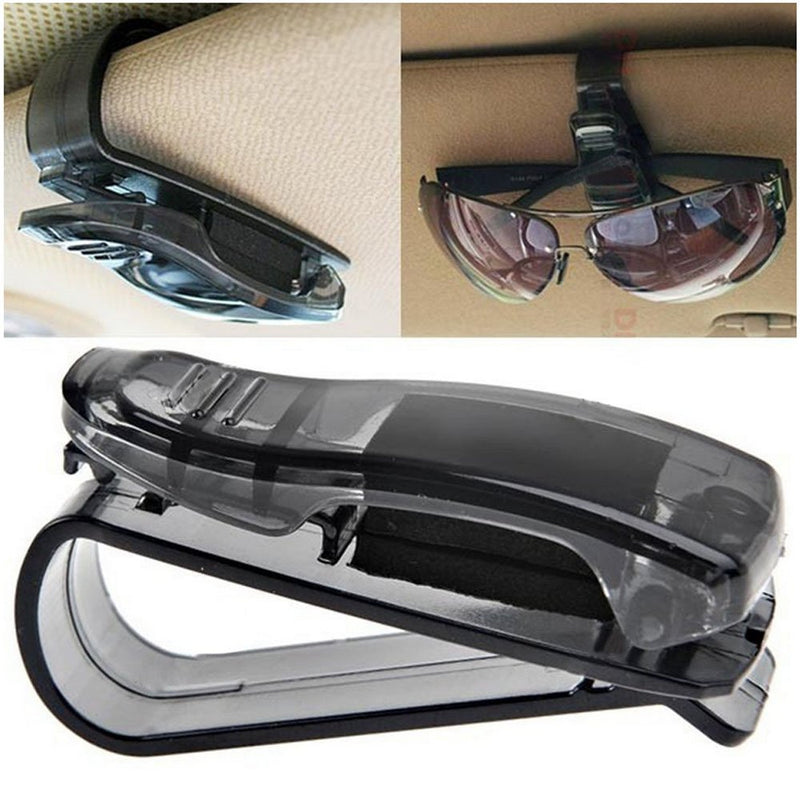  [AUSTRALIA] - ESUPPORT 5Pcs Sunglass Visor Clip Sunglasses Eyeglass Holder Car Auto Reading Glasses Black