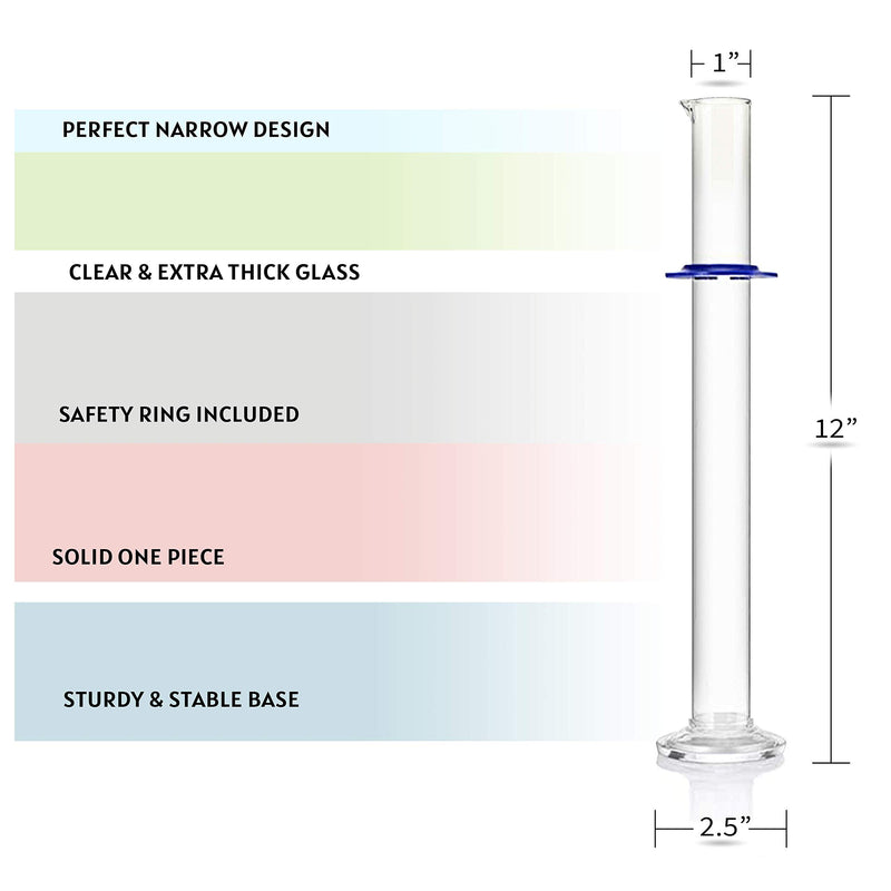 Chefast Hydrometer and Glass Test Jar for Wine, Beer, Mead and Kombucha - Combo Set of Brewing Hydrometer, Alcohol Test Tube, Cleaning Brush, Cloth and Storage Bag - ABV, Brix and Gravity Tester Kit Clear Glass Cylinder - LeoForward Australia