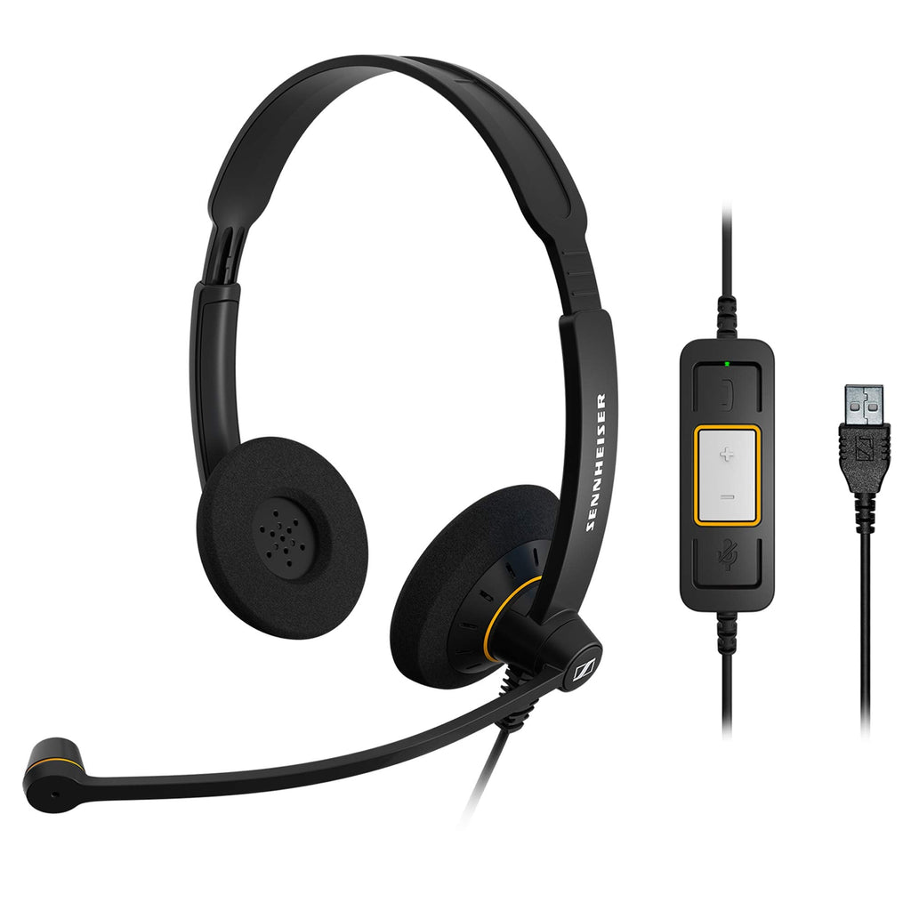  [AUSTRALIA] - Sennheiser Consumer Audio SC 60 USB ML (504547) - Double-Sided Business Headset | For Skype for Business | with HD Sound, Noise-Cancelling Microphone, & USB Connector (Black)