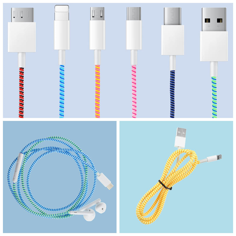  [AUSTRALIA] - 15 Pieces Spiral Cable Protector Charger Cable Saver Protector Headphone Cable Saver for USB Data Cable, Prevent Pets from Biting The Cable (55.1 Inch) 55.1 Inch