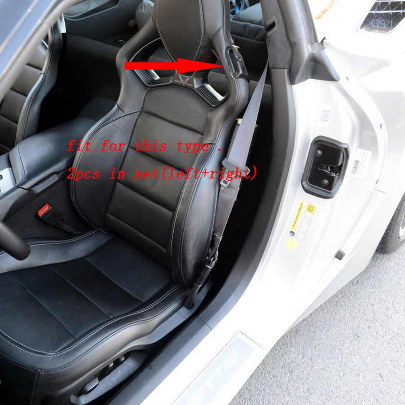  [AUSTRALIA] - Justautotrim Carbon fiber look Cover trims Accessories Seat belts Brackets molding for 2014 2015 2016 2017 2018 Chevrolet Corvette C7