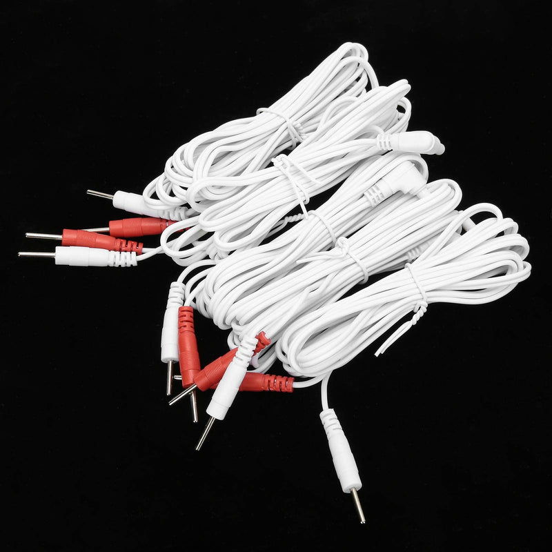  [AUSTRALIA] - 10pcs/bag 2.35mm 1.8m 2-in-1 Pin Type Electrode Cable Cord Electrode Wire for Digital TENS Machine Massager