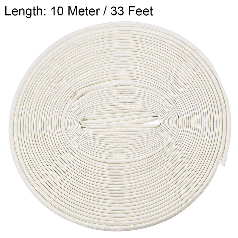  [AUSTRALIA] - uxcell Insulation Braid Sleeve, 33Ft-5mm High TEMP Silicone Fiberglass Sleeve White