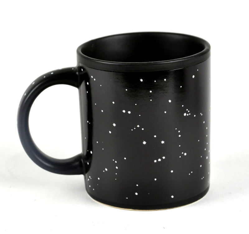  [AUSTRALIA] - The Unemployed Philosophers Guild Heat Changing Constellation Mug - Add Coffee or Tea and 11 Constellations Appear - Comes in a Fun Gift Box Black