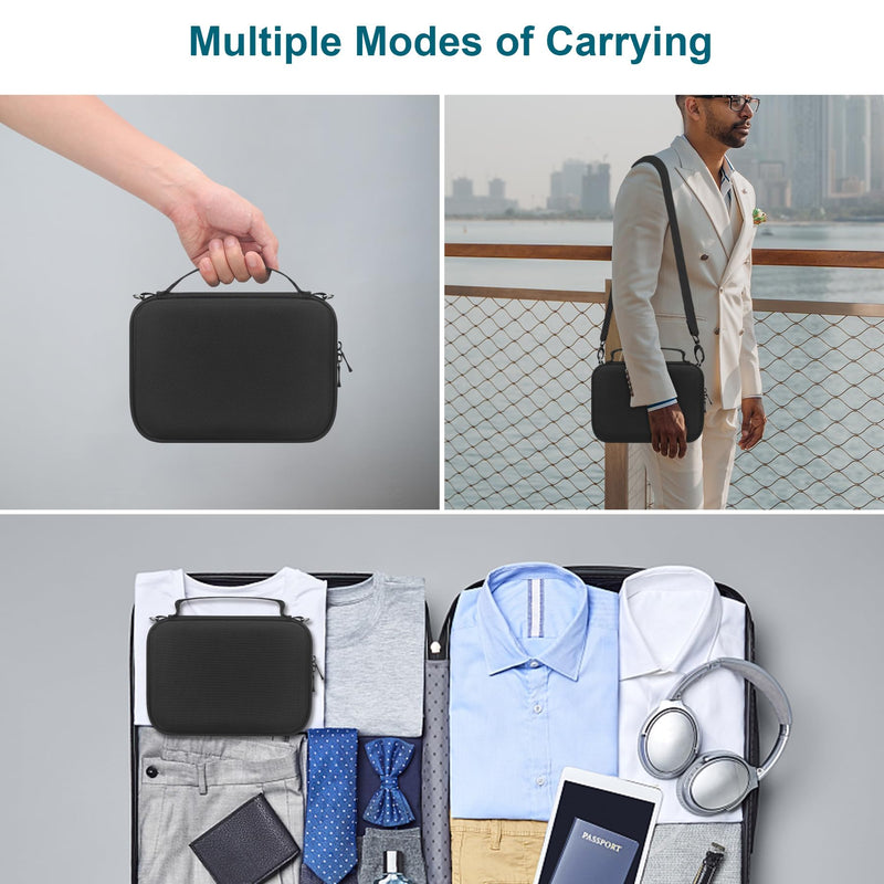 [AUSTRALIA] - Canboc Carrying Camera Case for Sony ZV-1/ ZV-1 II/ZV-1F Vlog Digital Camera & Vlogger Accessory Kit Tripod, Travel Storage Bag with Strap, Mesh Pocket fit Cable, Black
