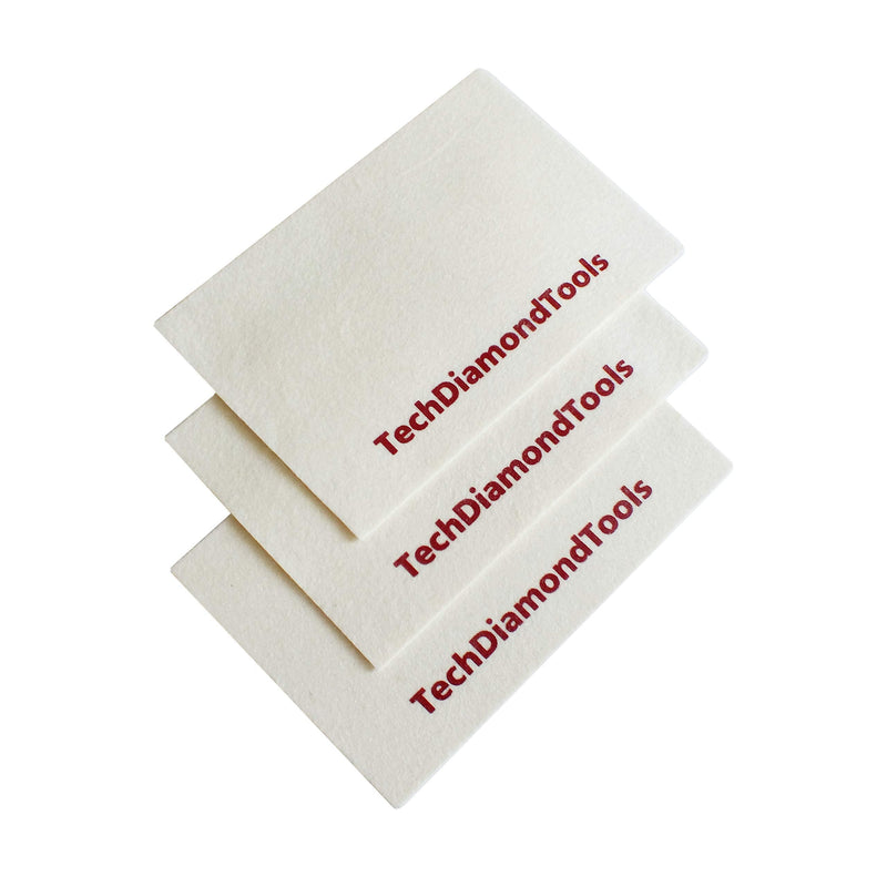  [AUSTRALIA] - A Set of 5 Wool Cloths for Buffing or Polishing with TechDiamonTools Diamond Pastes