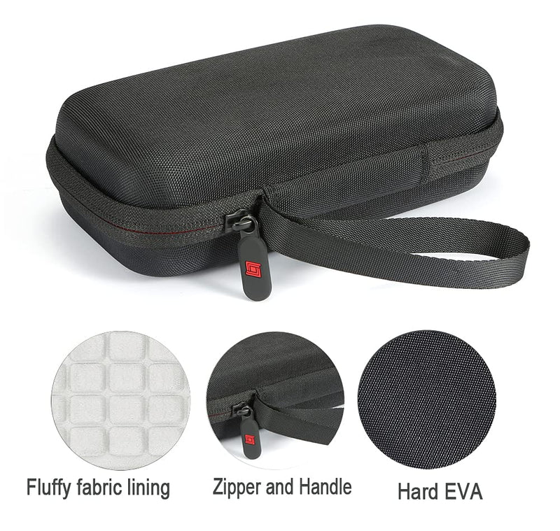  [AUSTRALIA] - RAIACE Hard Travel Carrying Case for RODE Wireless GO II/GO 2 Dual Channel Compact Digital Wireless Microphone System-Black(Gray Lining) Black(Gray Lining)