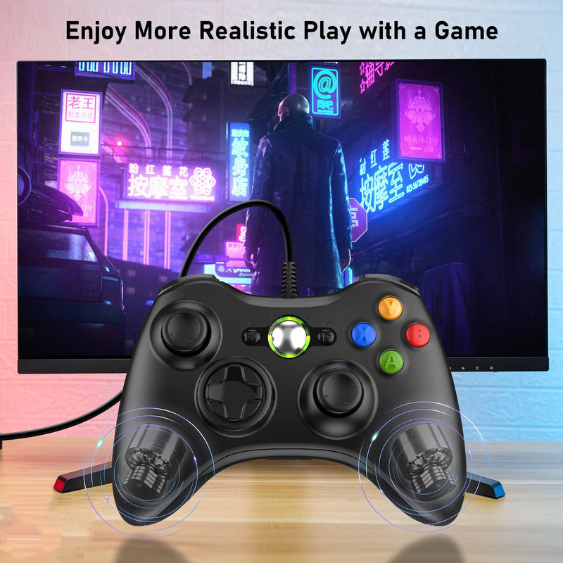  [AUSTRALIA] - Etpark X-Box 360 Controller Wired, Gamepad Controller with Wired USB for Microsoft X-Box 360 & Slim Console and PC Windows XP/7/8/10, with Upgraded Joystick, Black